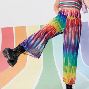 Rainbow mesh pants
